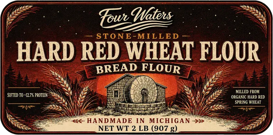 Hard Red Wheat Flour label