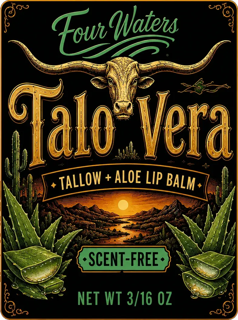TaloVera Lip Balm label