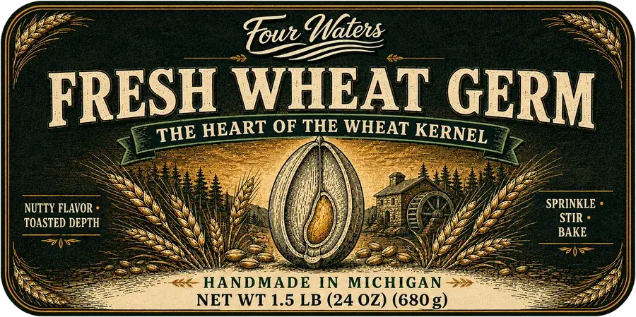 Fresh Wheat Germ label