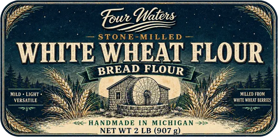 White Wheat Flour label