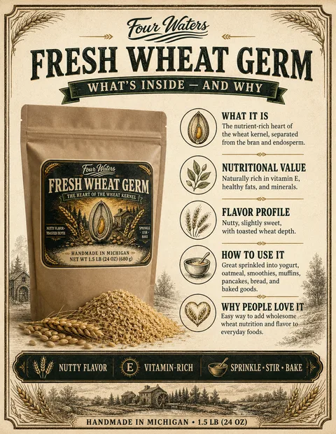 Fresh Wheat Germ card: what is in the bag and why we mill it this way